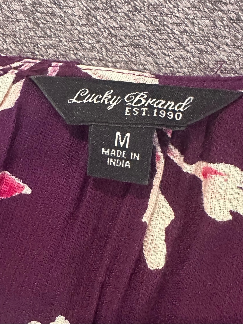 Lucky Brand Plum Floral Wrap Maxi Dress - Picture 5 of 5